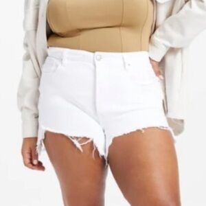 Abercrombie & Fitch Curvy White Shorts